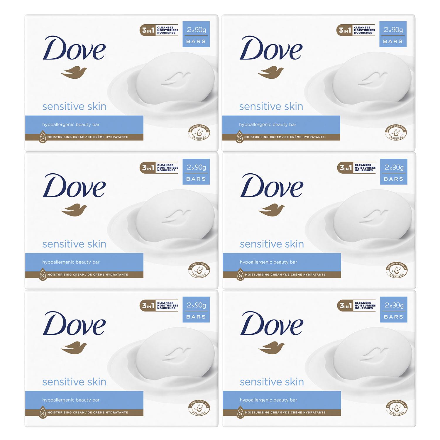 Barra Crema de Belleza Hidratante Dove para Piel Sensible y Suave, Suave, 2x90g - Imagen 67 de 81