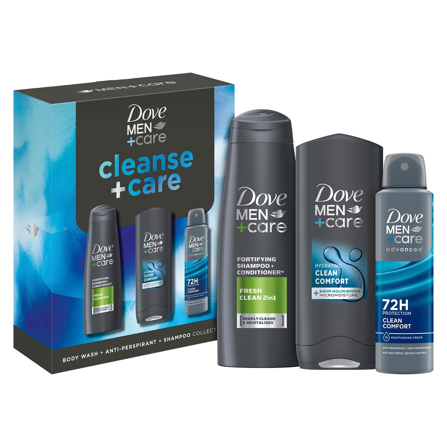 Dove Men+Care Geschenkset Cleanse+Care Trio - Bodywash, Deo, Shampoo - Bild 23 von 43