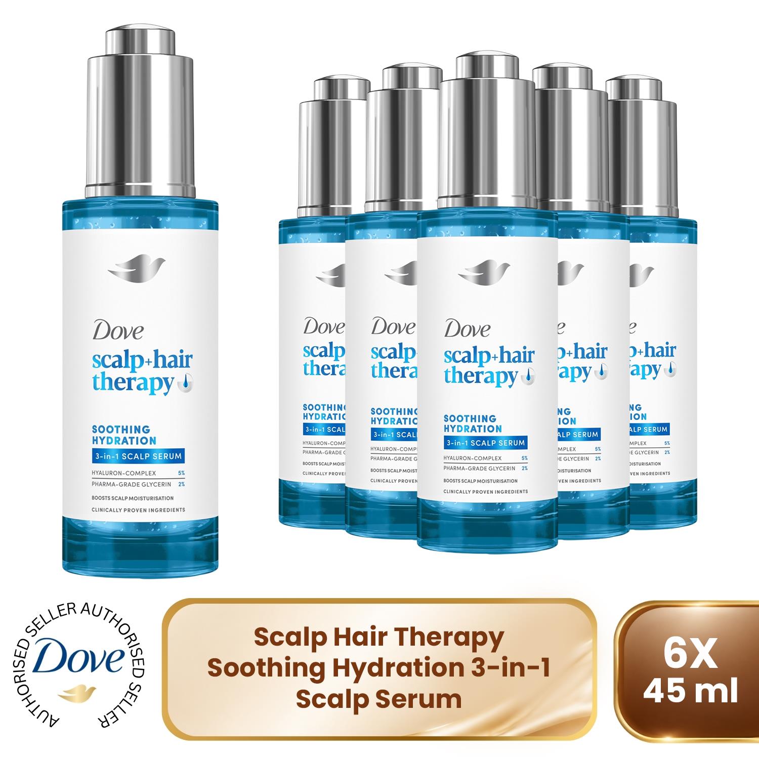 Dove Scalp + Hair Therapy Soothing Hydration 3-in-1 Scalp Serum hair treatment to boost scalp moisturisation 45 ml - Image 6