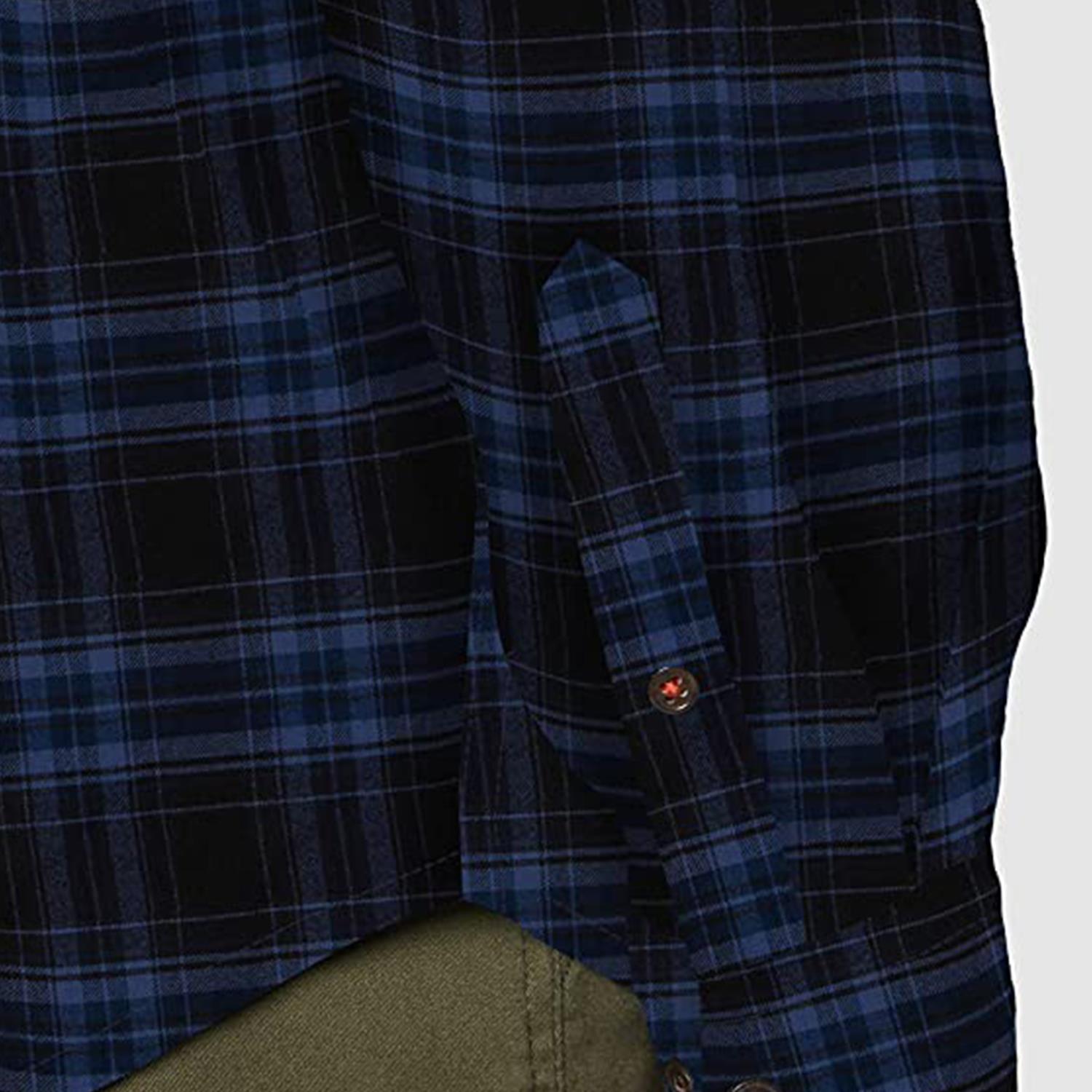 Jack & Jones Mens Casual Checked Shirt, Single Pocket, Button Cuff - Picture 11 of 30