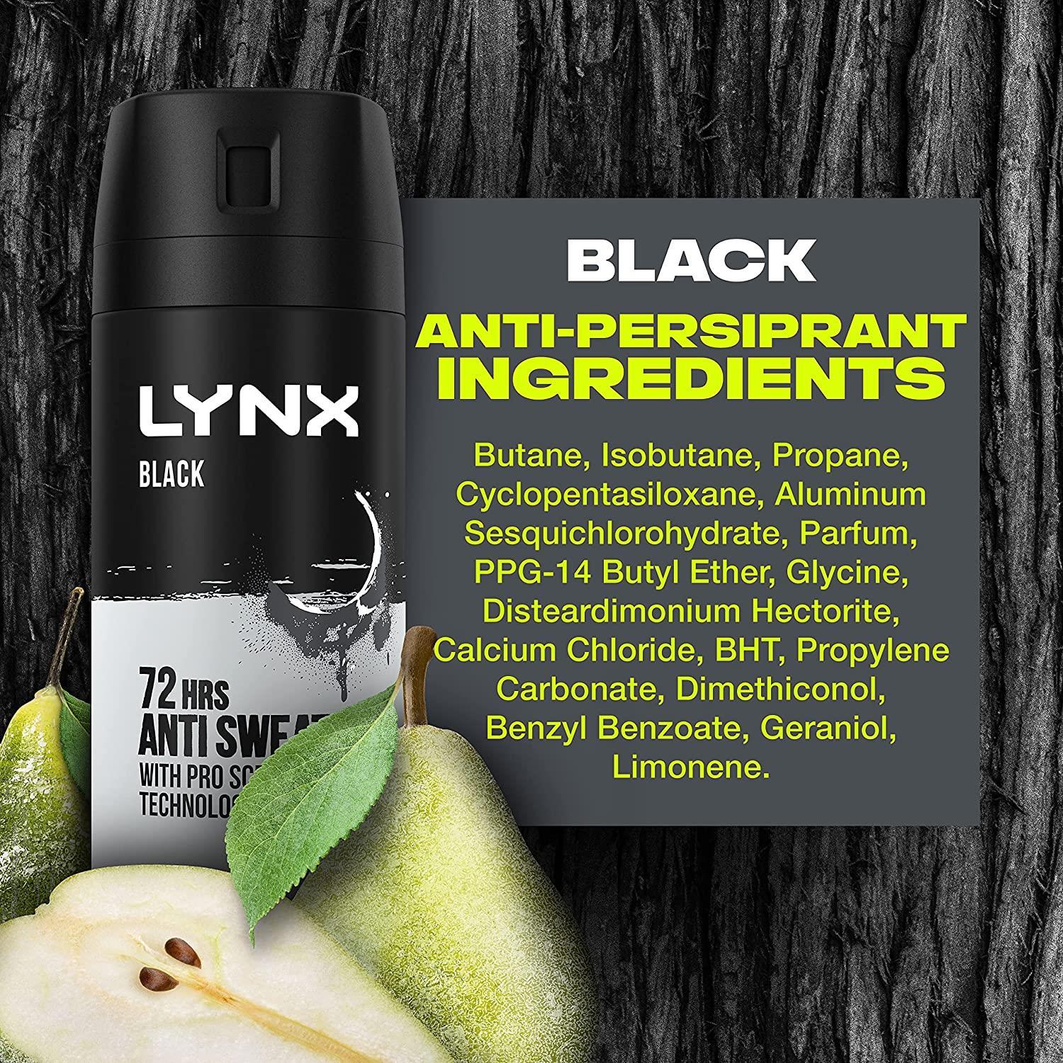 Lynx 72H Anti Sweat Body Spray Africa/Gold/Black/Dark Temptation, 3x or 6x 150ml - Picture 31 of 49