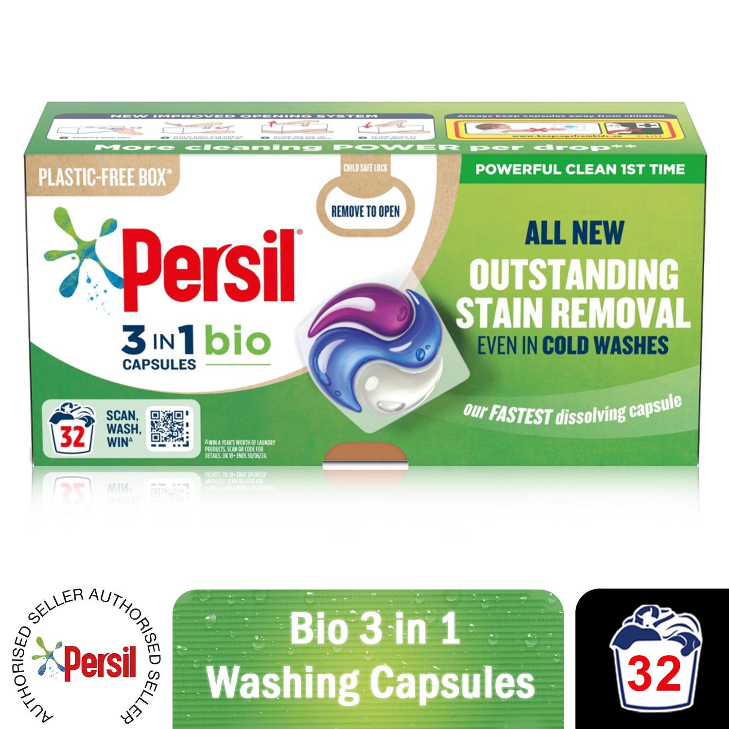 Persil 3-in-1 Washing Capsules, Colour Protect, Bio or Non-bio, 32 Washes - Picture 9 of 130