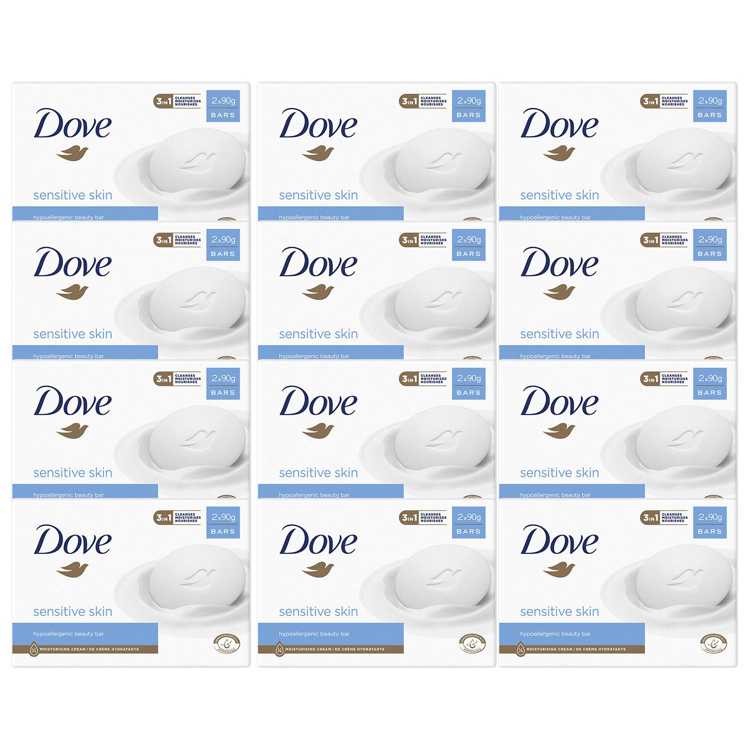 Barra Crema de Belleza Hidratante Dove para Piel Sensible y Suave, Suave, 2x90g - Imagen 78 de 81