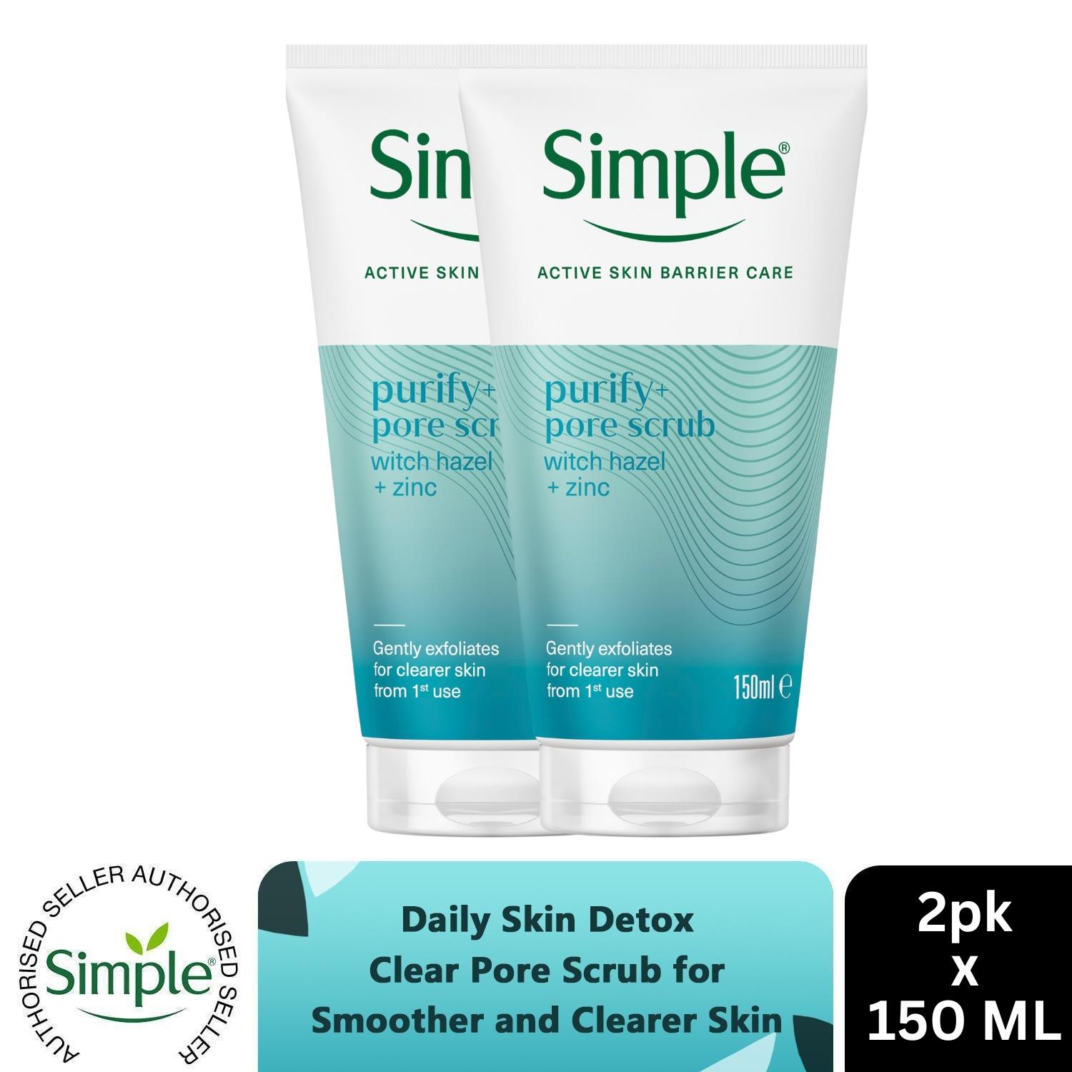 Simple Protect 'N' Glow Express Glow Clay Polish Cleanser leaves skin naturally glowing for expert facial skin care 150 ml - Image 4