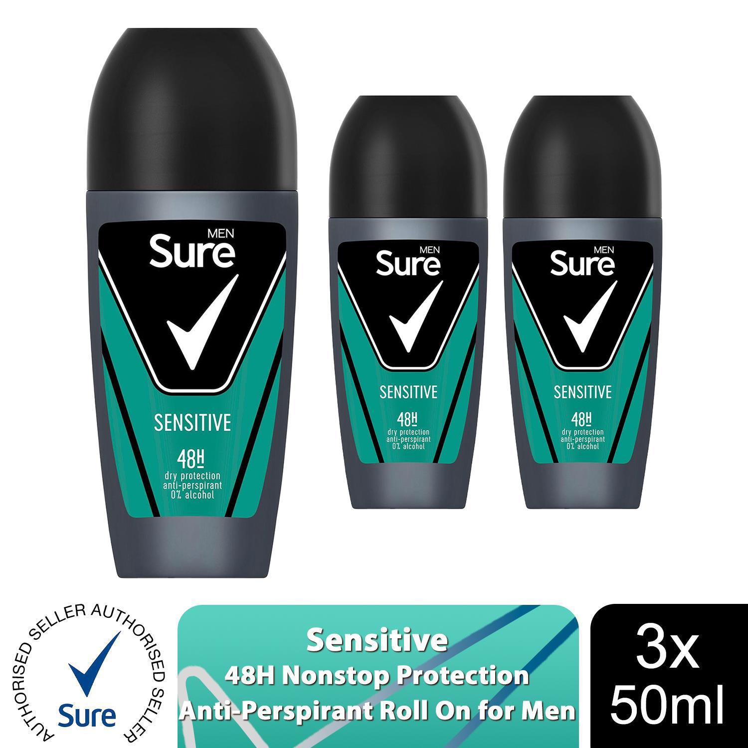 Sure Men Anti-Perspirant 48H Protection Roll On Deo Original or Sensitive, 50ml - Picture 30 of 118