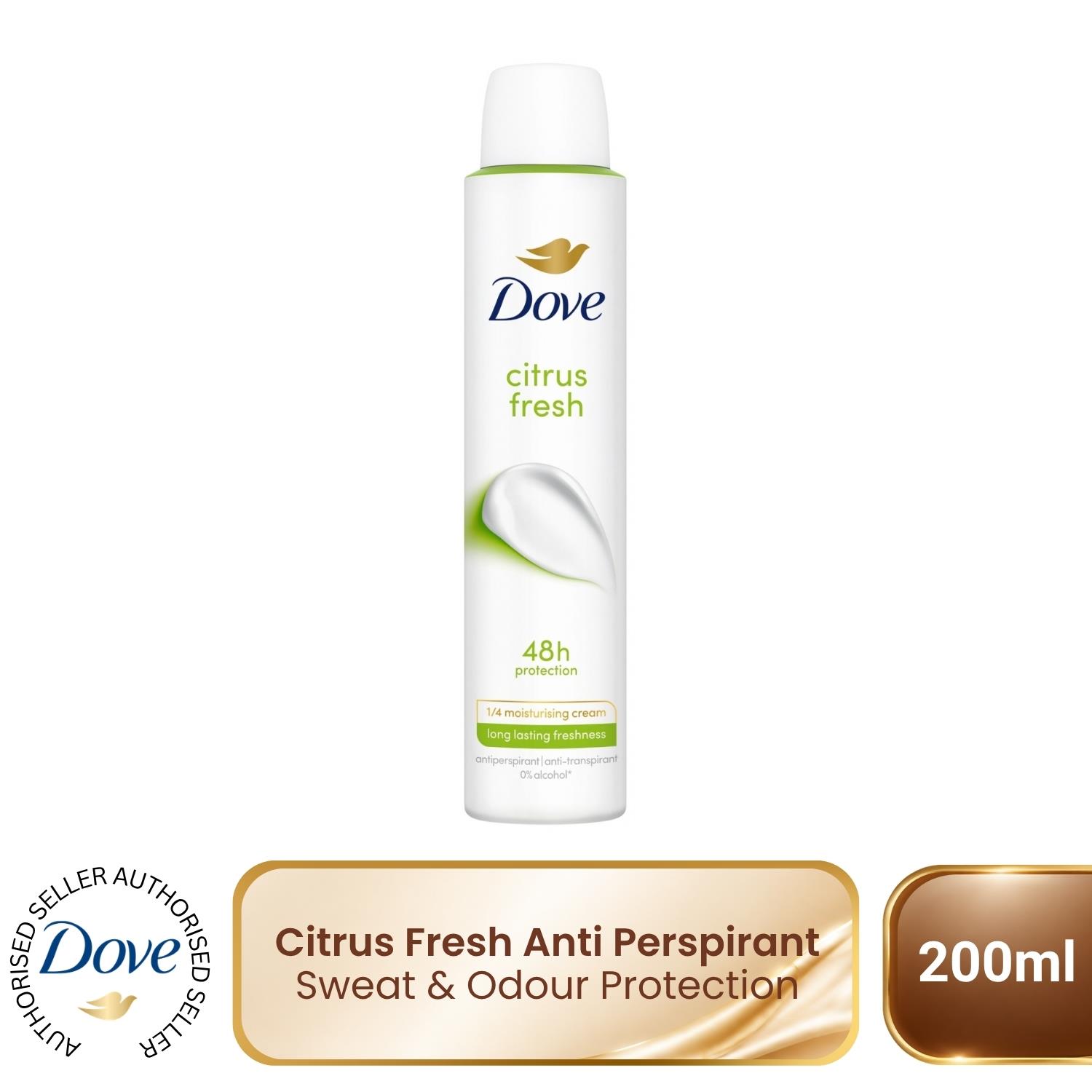 Dove Anti-Perspirant Deodorant Citrus Fresh 200ml 48H Sweat & Odour Protection