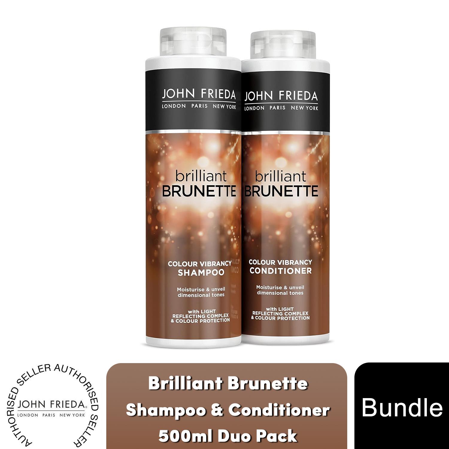 Champú y acondicionador John Frieda Brilliant Brunette protección del color 500 ml - Imagen 7 de 17