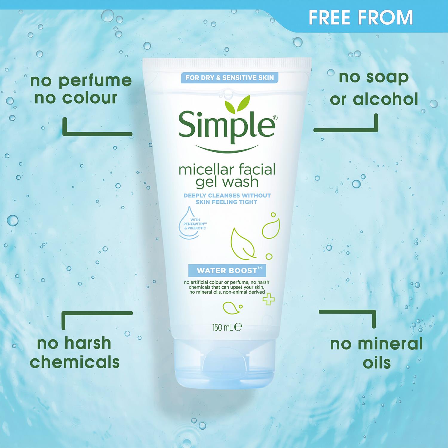 Simple Water Boost Hydrating Moisturisers, Cleanser & Face Mask For Dry Skin - Picture 36 of 89