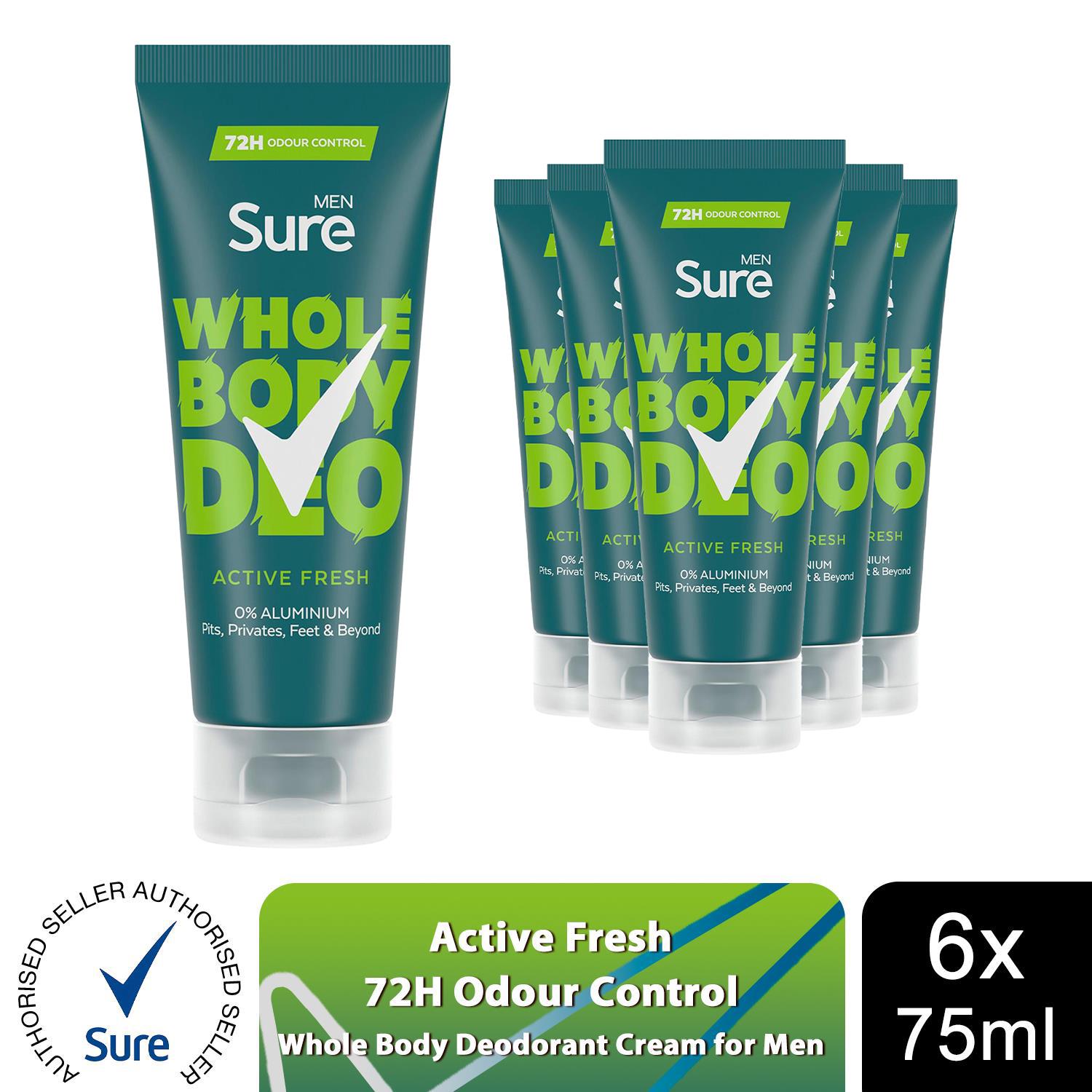 Sure Men Whole Body Deodorant Cream Ocean Rush & Active Fresh, 75ml - Picture 20 of 64
