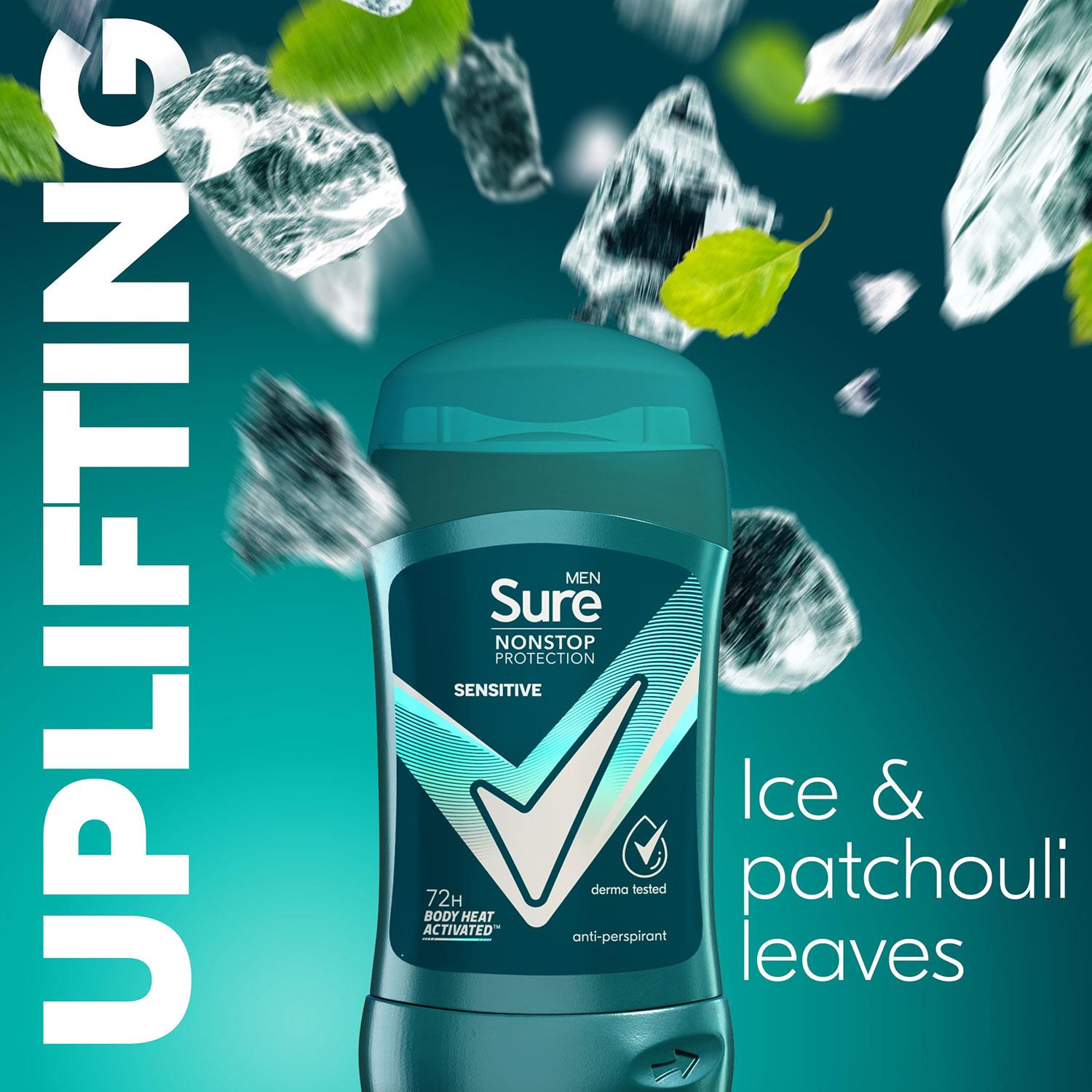Sure Men AntiPerspirant Deodorant Stick Sensitive 72H Nonstop Protection, 50ml - Picture 37 of 98