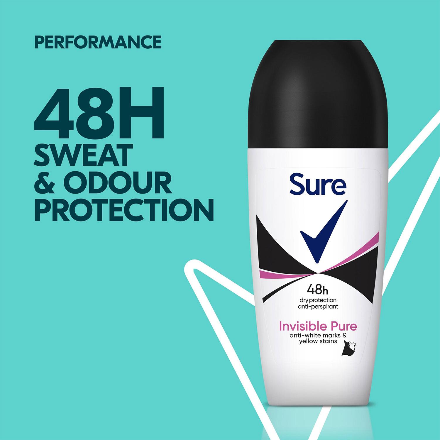 Sure Women Roll On 48 Hours Protection Anti-Perspirant Deodorant 50ml, 3 Pack - Picture 27 of 34
