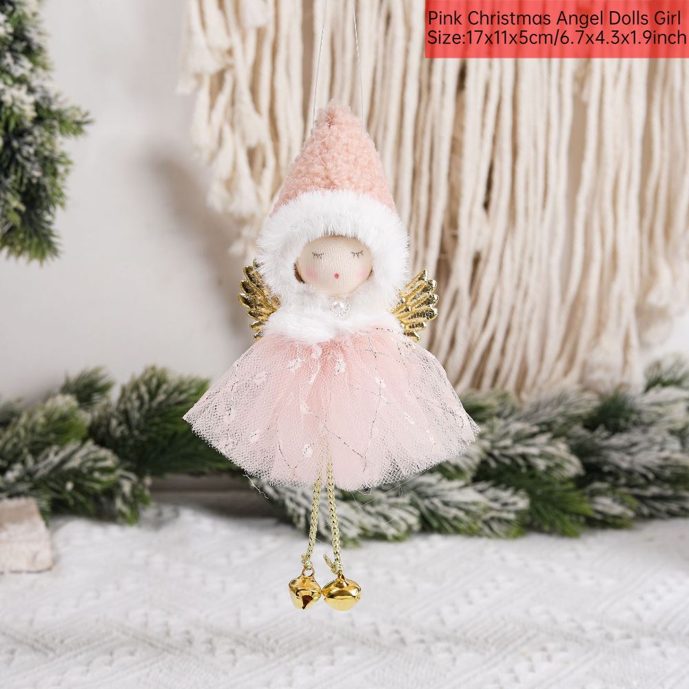 Merry Christmas 2024 Purple Angel Girl Doll Tree Pendant Decoration Noel Natal - Picture 38 of 48
