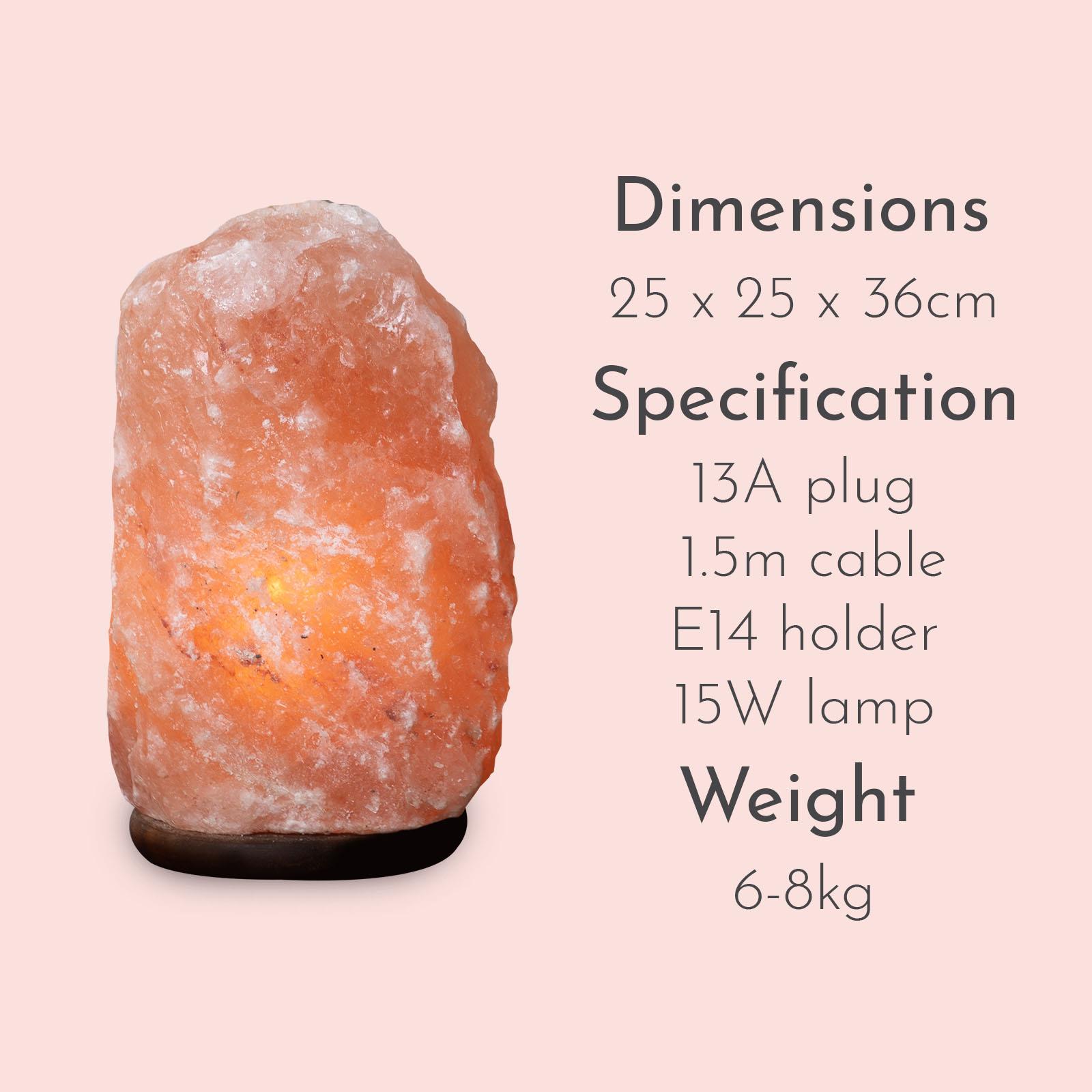 Haven Himalayan Crystal Handcrafted Salt Lamp Wooden Base Small - Medium - Large - Picture 8 of 31