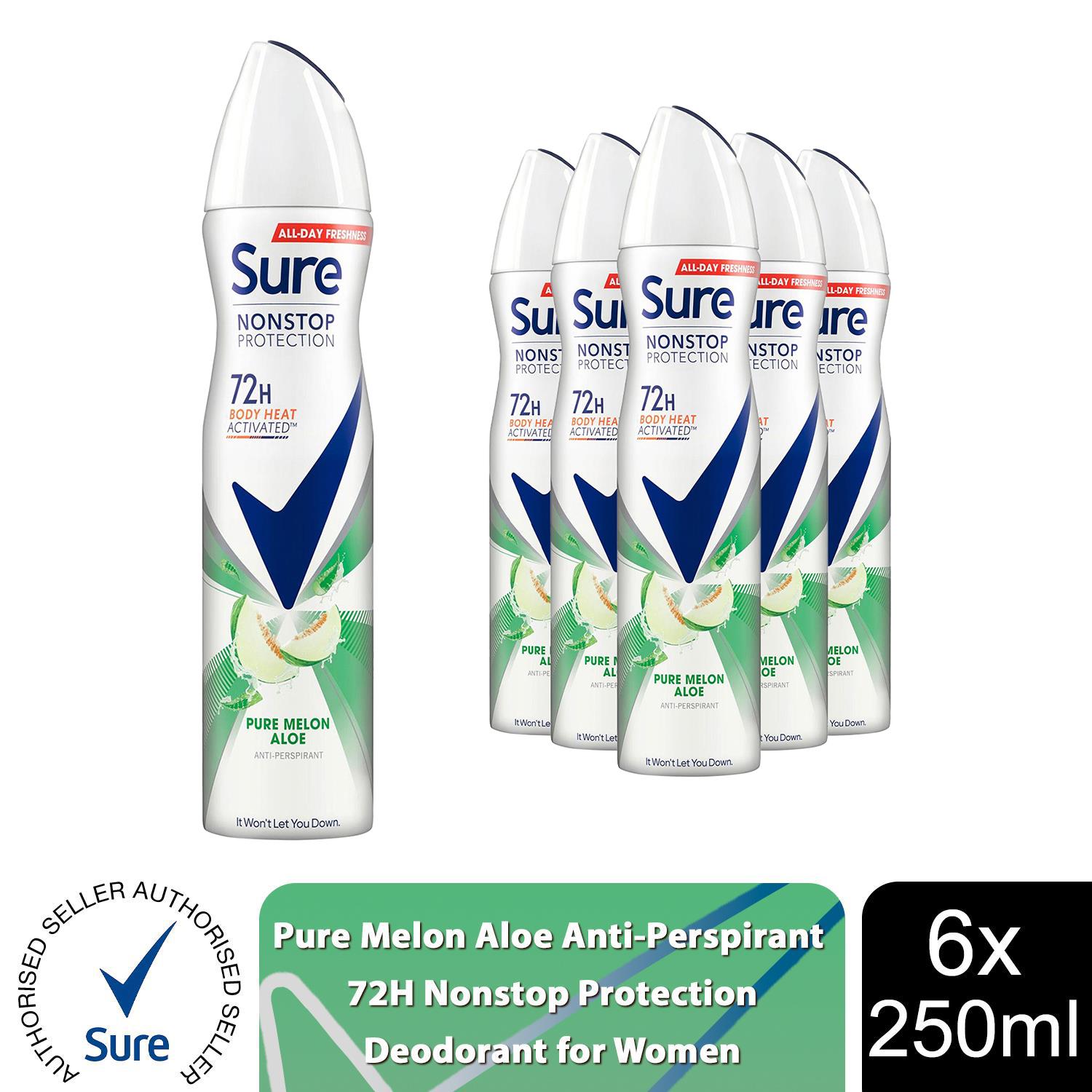Sure Women Anti-perspirant 72H Nonstop Protection Deodorant, 250ml 6 Pack - Picture 66 of 90