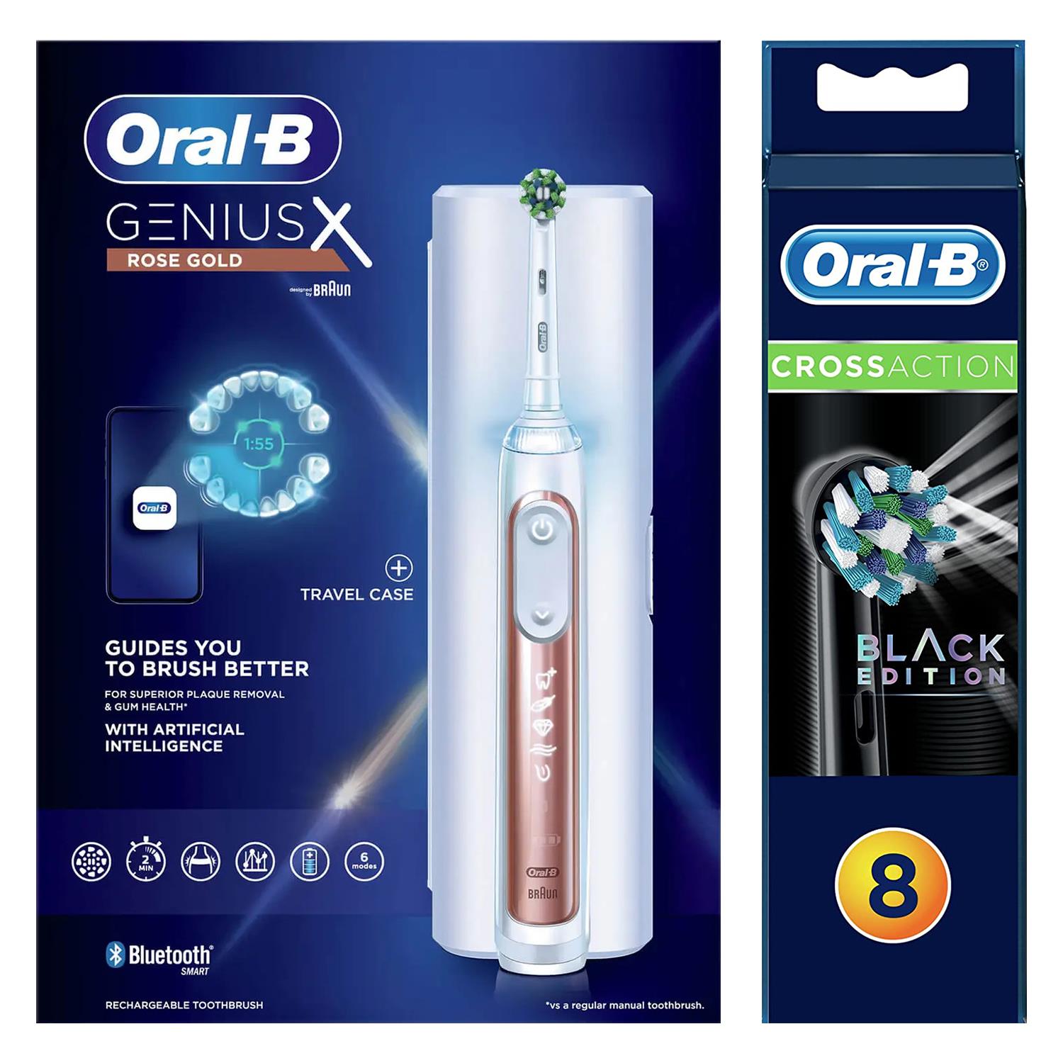 Oral-B GeniusX Wiederaufladbare Elektrische Zahnbürste mit Nachfüllköpfen & Reiseetui - Bild 29 von 62