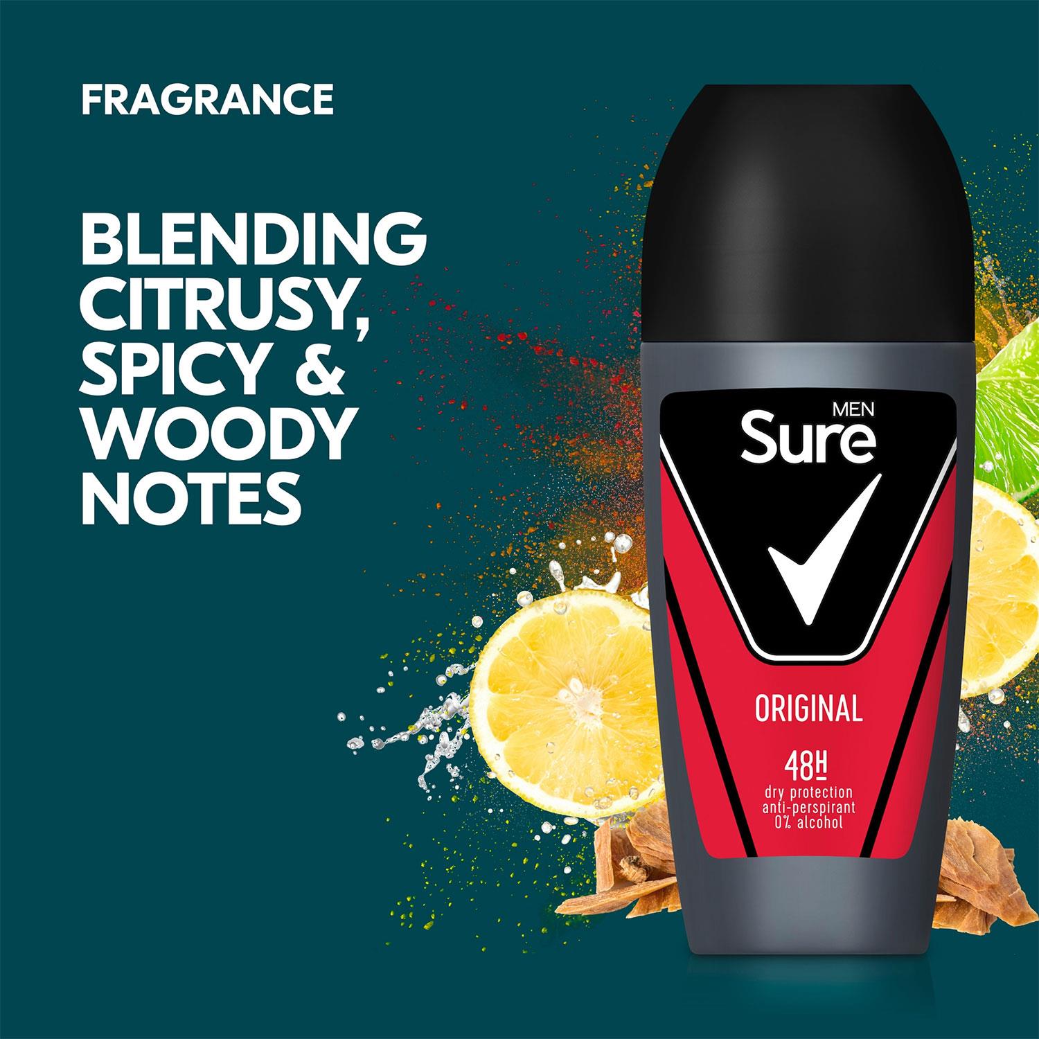 Sure Men Anti-Perspirant 48H Protection Roll On Deo Original or Sensitive, 50ml - Picture 13 of 118