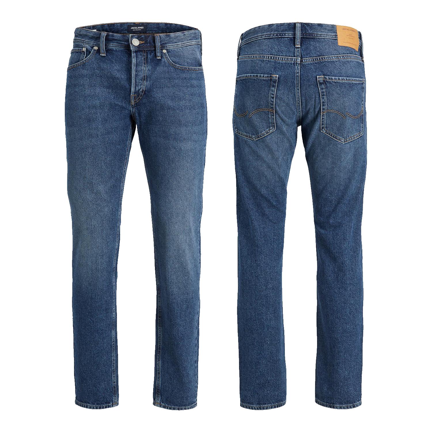 Jack & Jones Men's Jeans Loose Fit Chris Original Blue Denim, Select