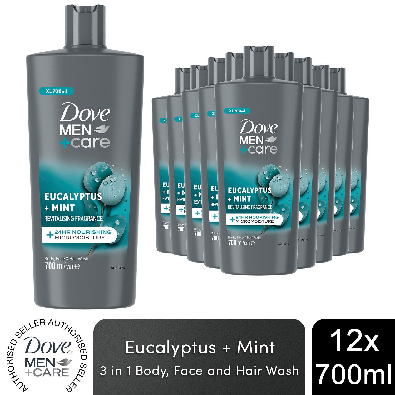 Dove Men+Care 3-in-1 Haar-, Gesichts- und Körperwaschmittel Eukalyptus + Minze, 700ml - Bild 30 von 49