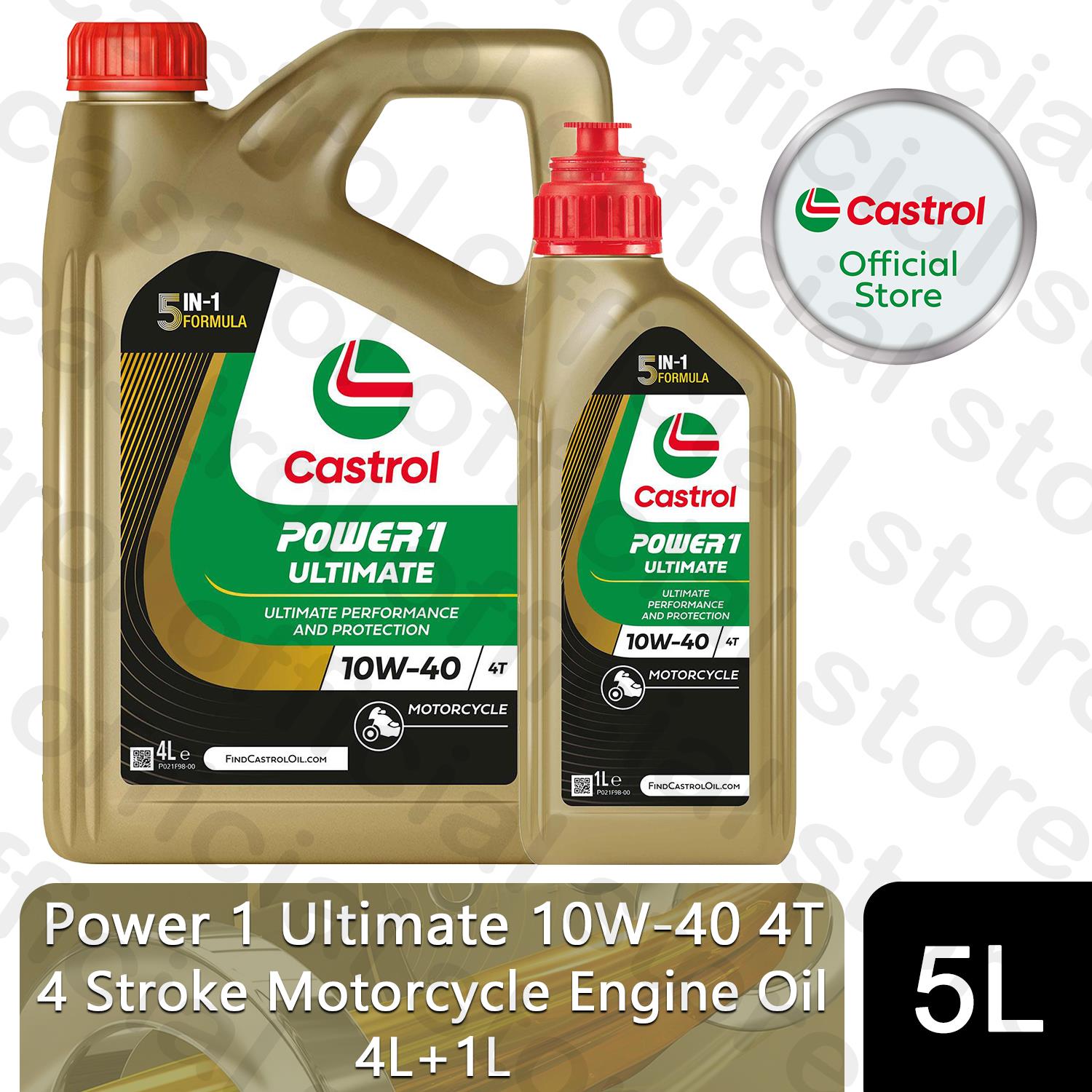 Castrol POWER 1 Ultimate 4T 10W-40 Motorcycle 4 Stroke Engine Oil, 1, 4, 5 or 8L - Picture 18 of 28