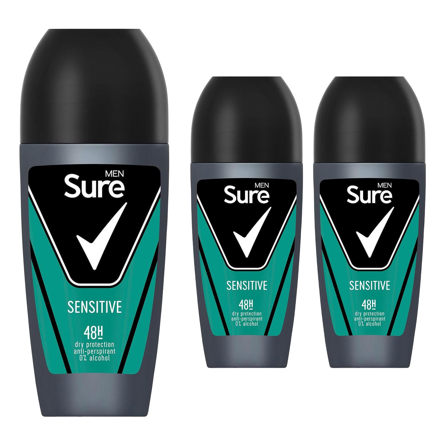 Sure Men Anti-Perspirant 48H Protection Roll On Deo Original or Sensitive, 50ml - Picture 34 of 118