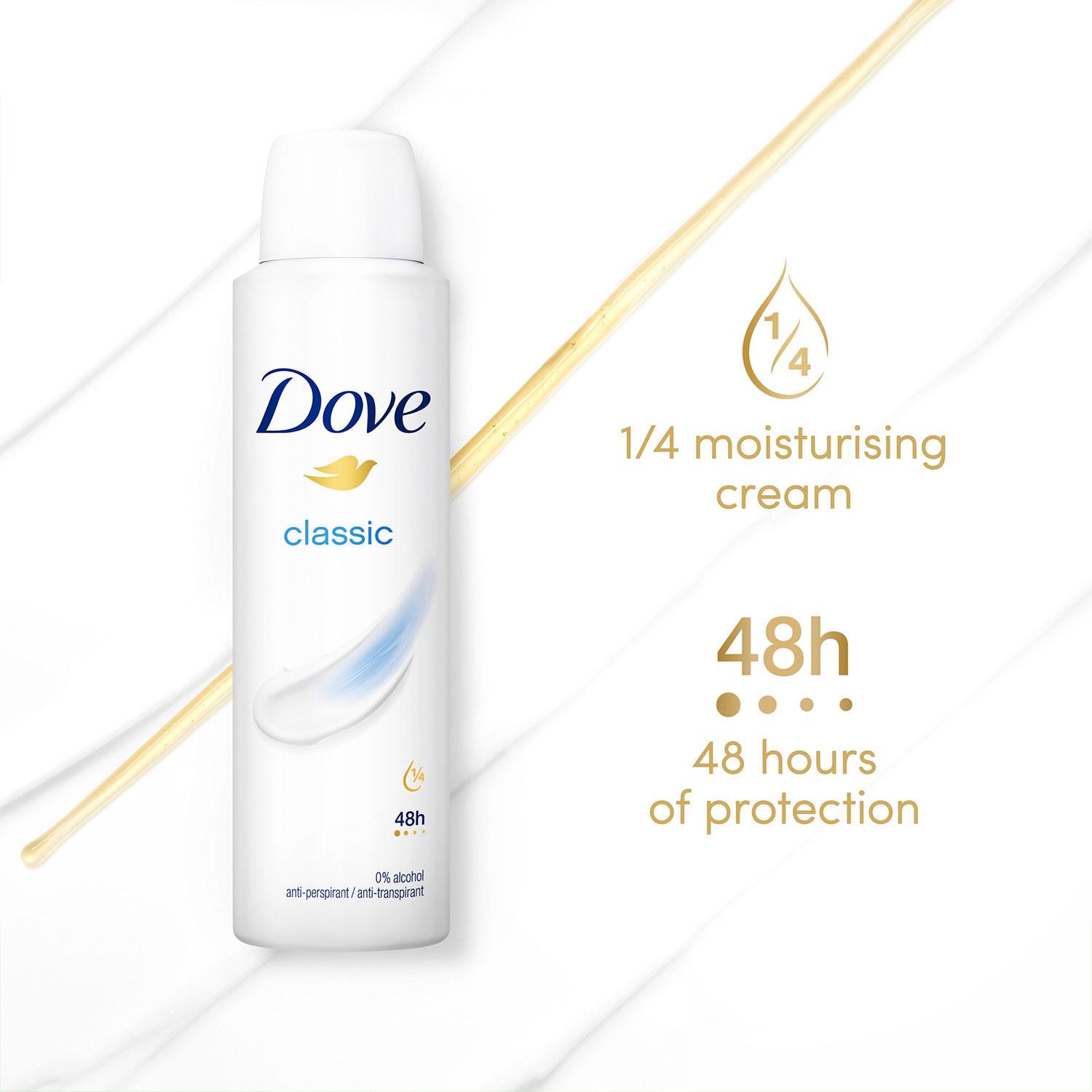 Dove Anti-Perspirant with 48H Sweat Protection Deodorant Spray 200ml, 6 Pack - Picture 14 of 56