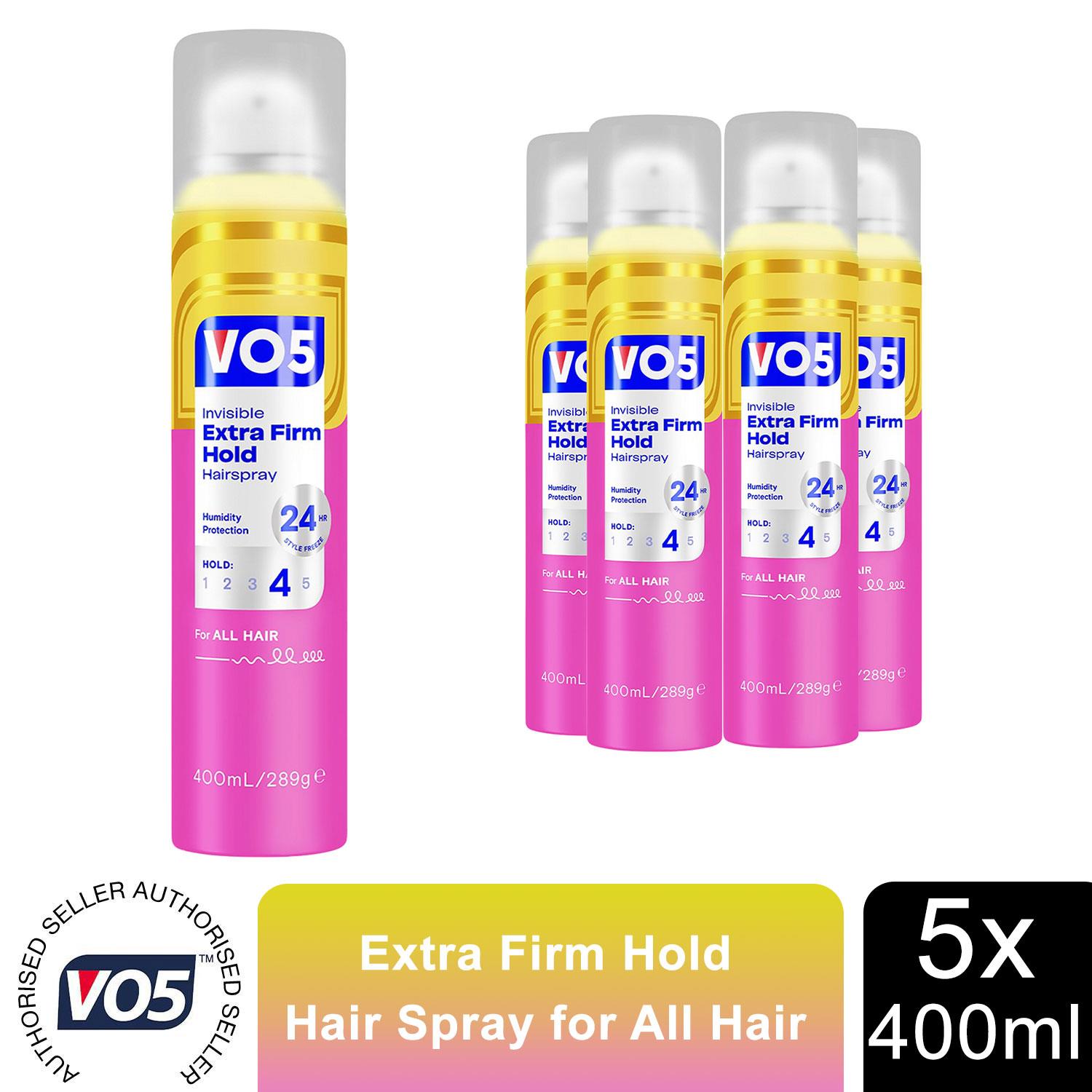 VO5 Invisible Firm Hold Hair Spray with 24 Hours Humidity Protection, 400ml