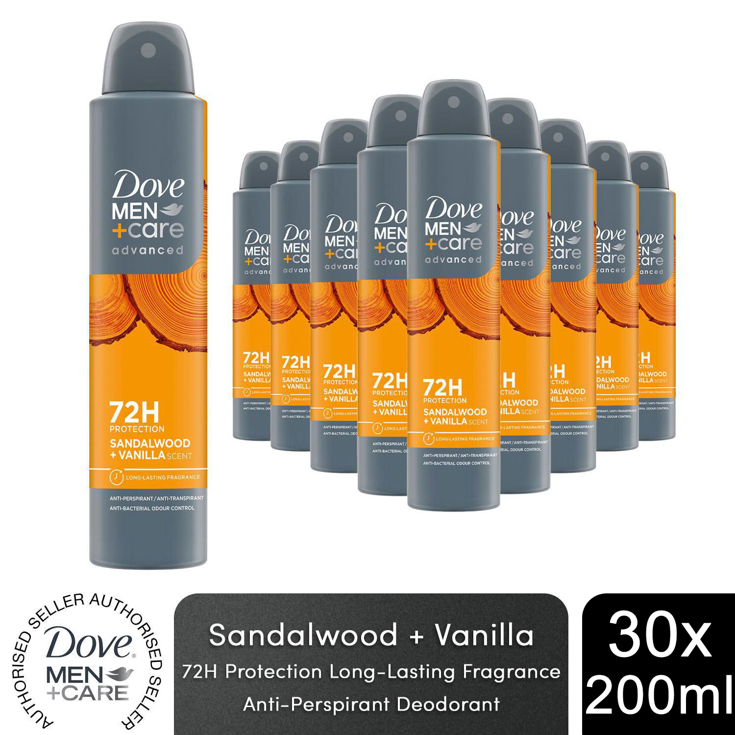 Dove Anti-Transpirant Men+Care Advanced 72H Protection Deodorant 200ml, 30er Pack - Bild 64 von 77