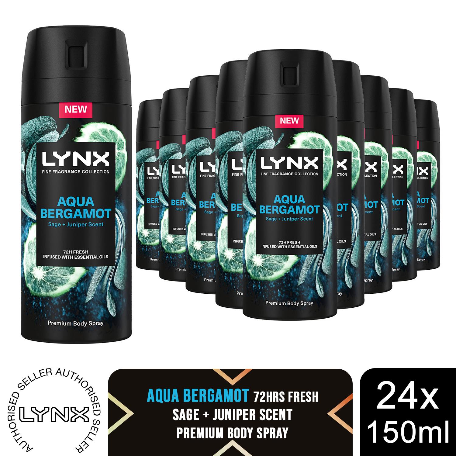 Lynx Fine Fragrance Collection 72H Fresh Premium Deodorant Body Spray, 24x 150ml - Picture 12 of 66