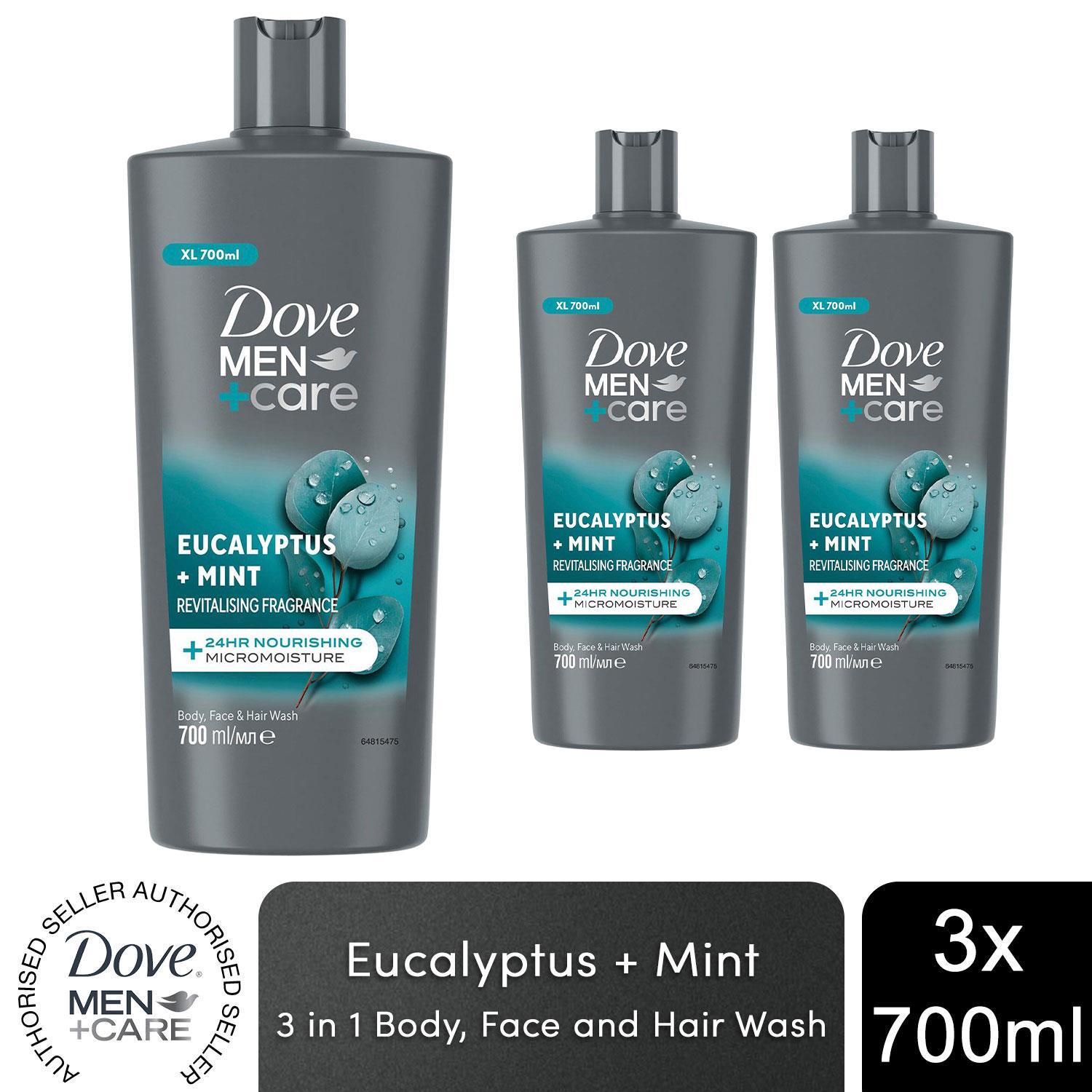 Dove Men+Care 3-in-1 Haar-, Gesichts- und Körperwaschmittel Eukalyptus + Minze, 700ml - Bild 10 von 49