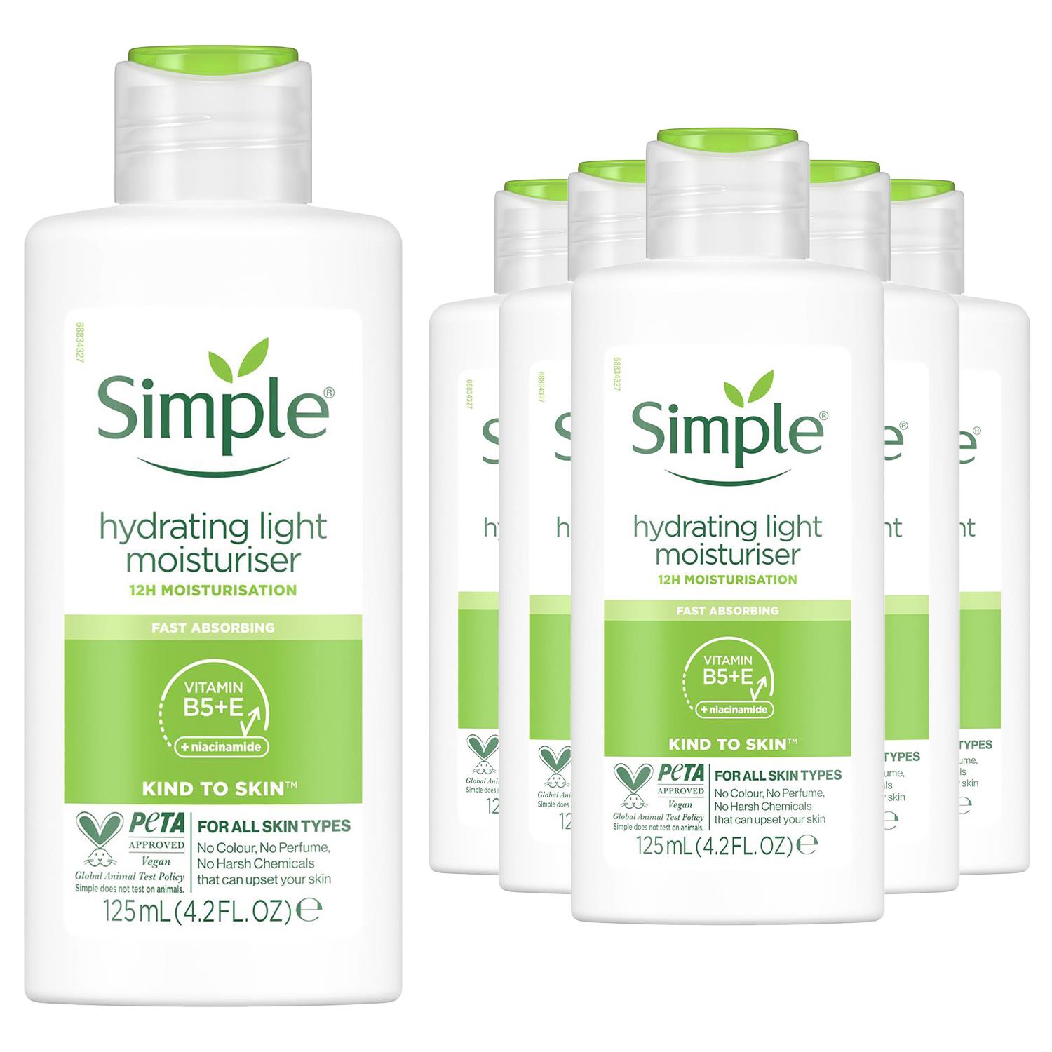 3pk or 6pk Simple Light Moisturiser for Sensitive Skin - Picture 32 of 32