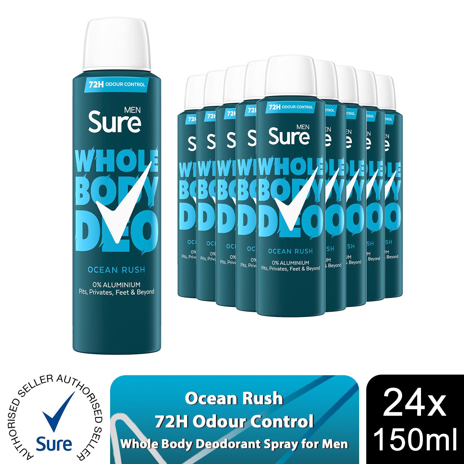 Sure Men Whole Body Deodorant Spray Ocean Rush & Active Fresh, 150ml - Picture 77 of 88