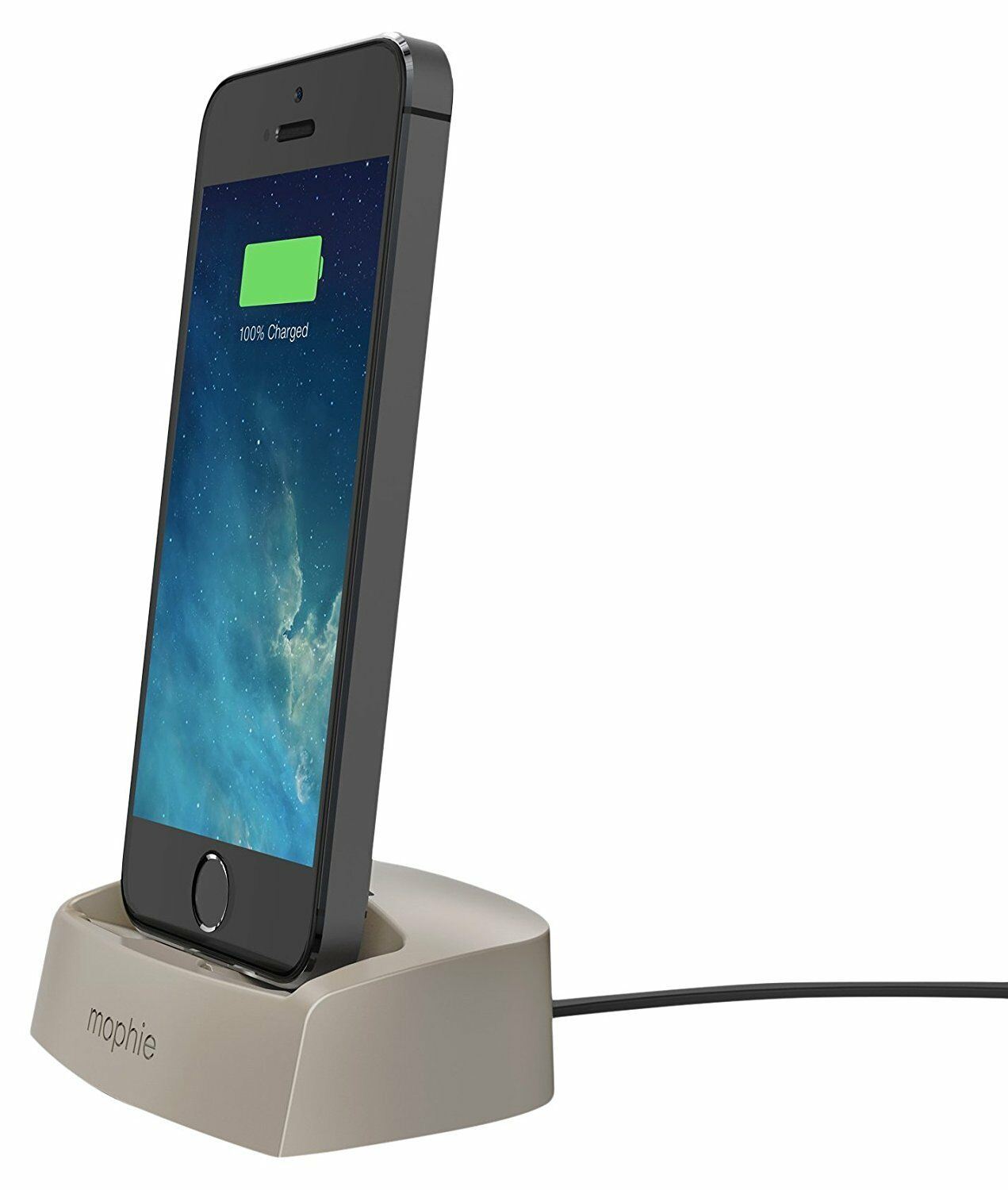 Mophie Desktop Charging Dock Lightning for Iphone 5/5s/6/6s/ Black And Gold - Picture 3 of 3
