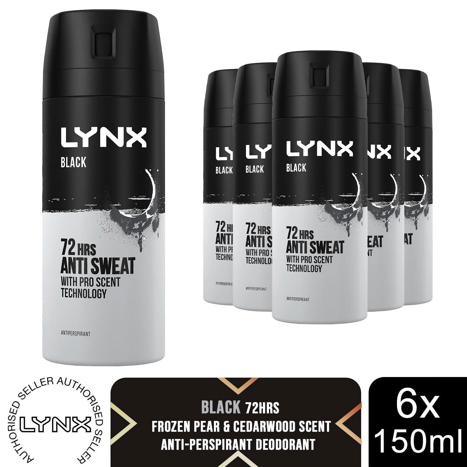 Lynx 72H Anti Sweat Body Spray Africa/Gold/Black/Dark Temptation, 3x or 6x 150ml - Picture 39 of 49
