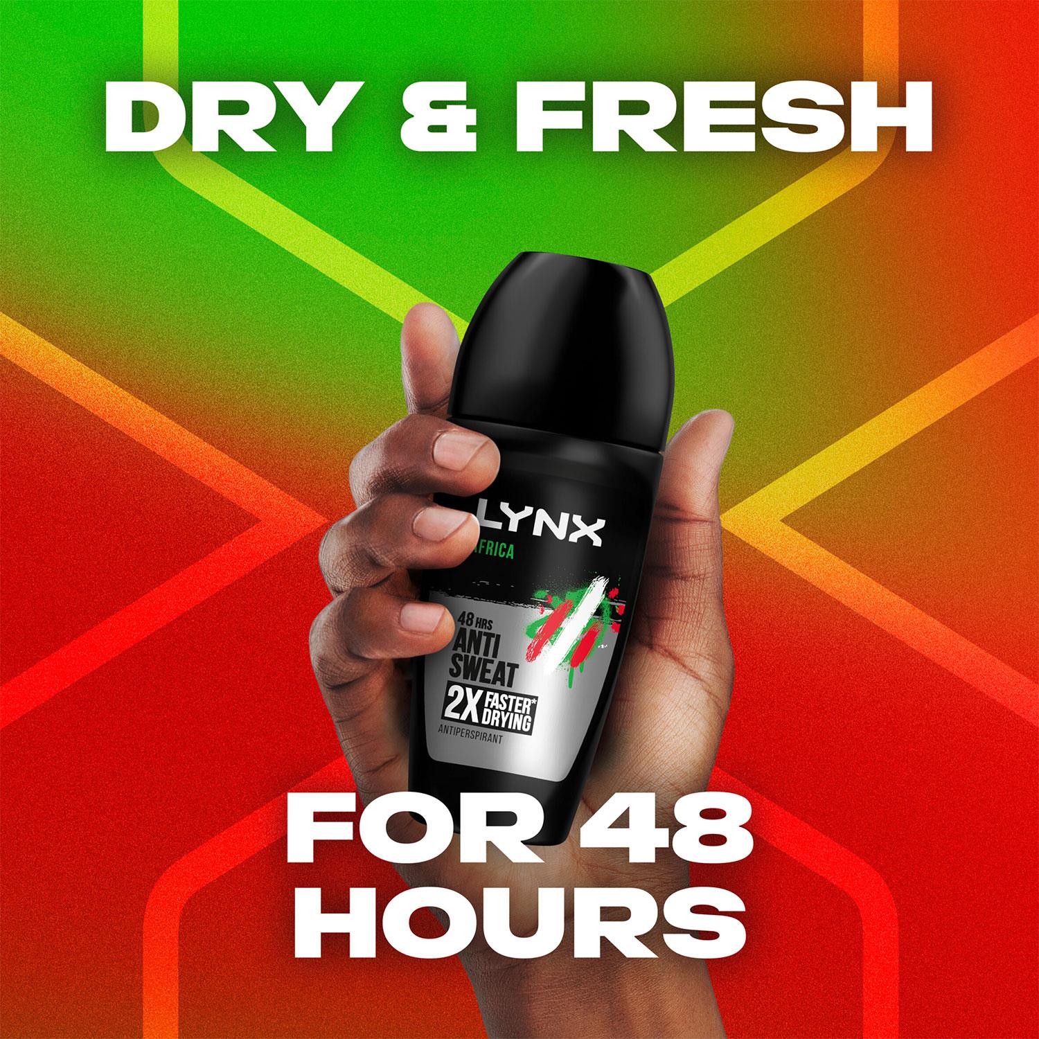Lynx Africa, Epic Fresh or Sunset Fresh Anti-Perspirant Roll On 50ml, 36 Pack - Picture 14 of 31