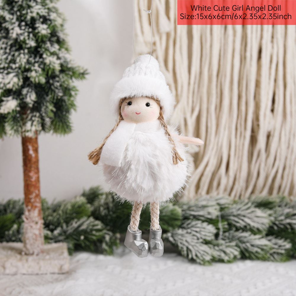 Merry Christmas 2024 Purple Angel Girl Doll Tree Pendant Decoration Noel Natal - Picture 15 of 48