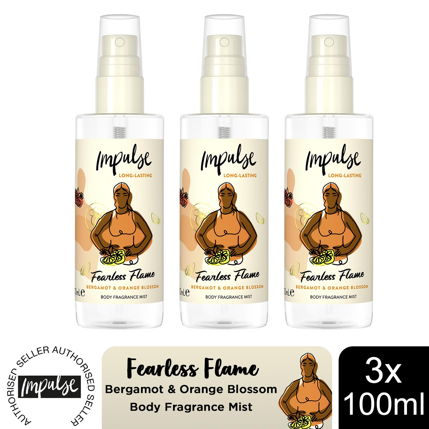 Impulse Body Mist with Long Lasting Fresh Fragrance Range for Women 3 Pack,100ml - Picture 13 of 61