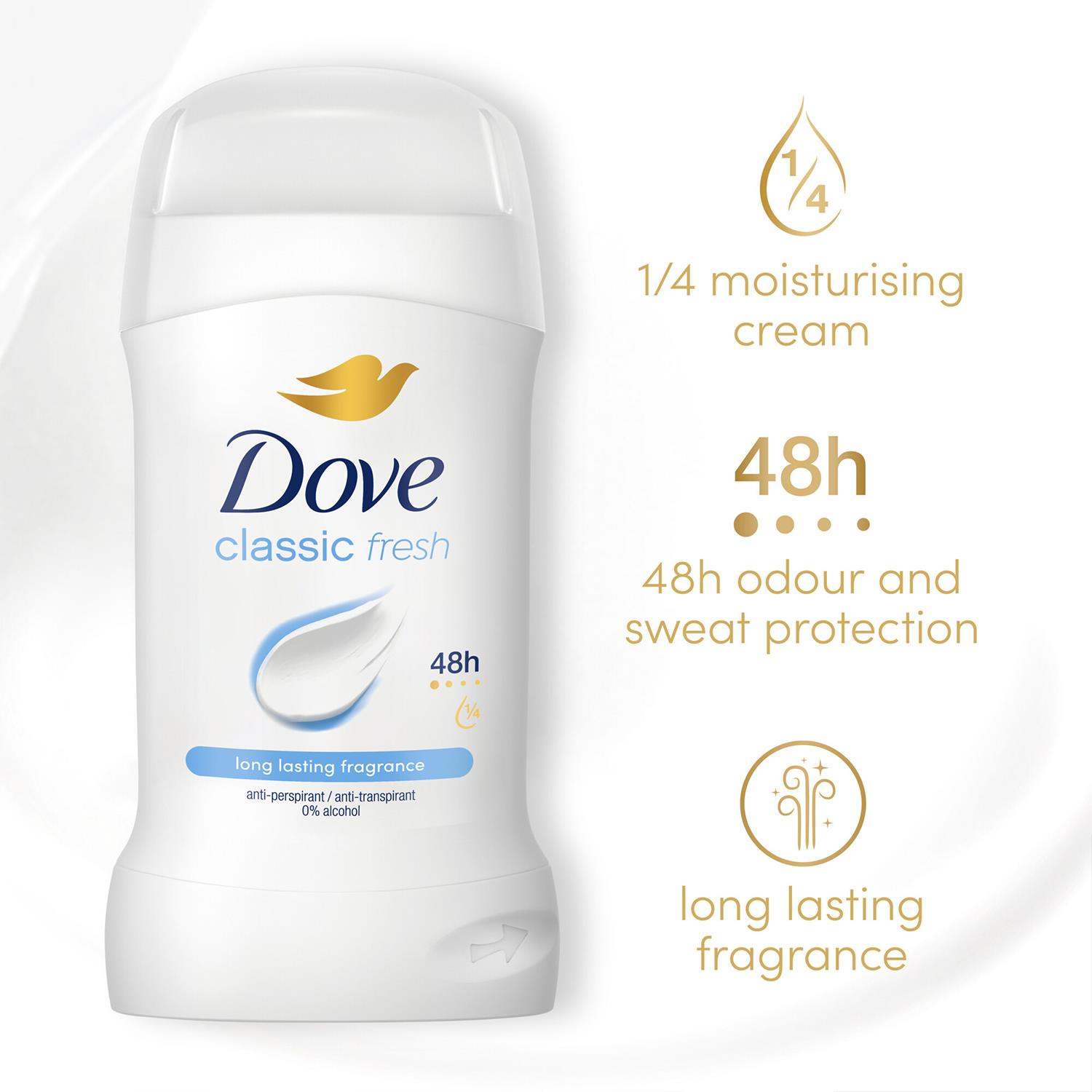 Dove Women Anti-Perspirant Deodorant Stick with 48H Sweat Protection, 50ml - Picture 12 of 141