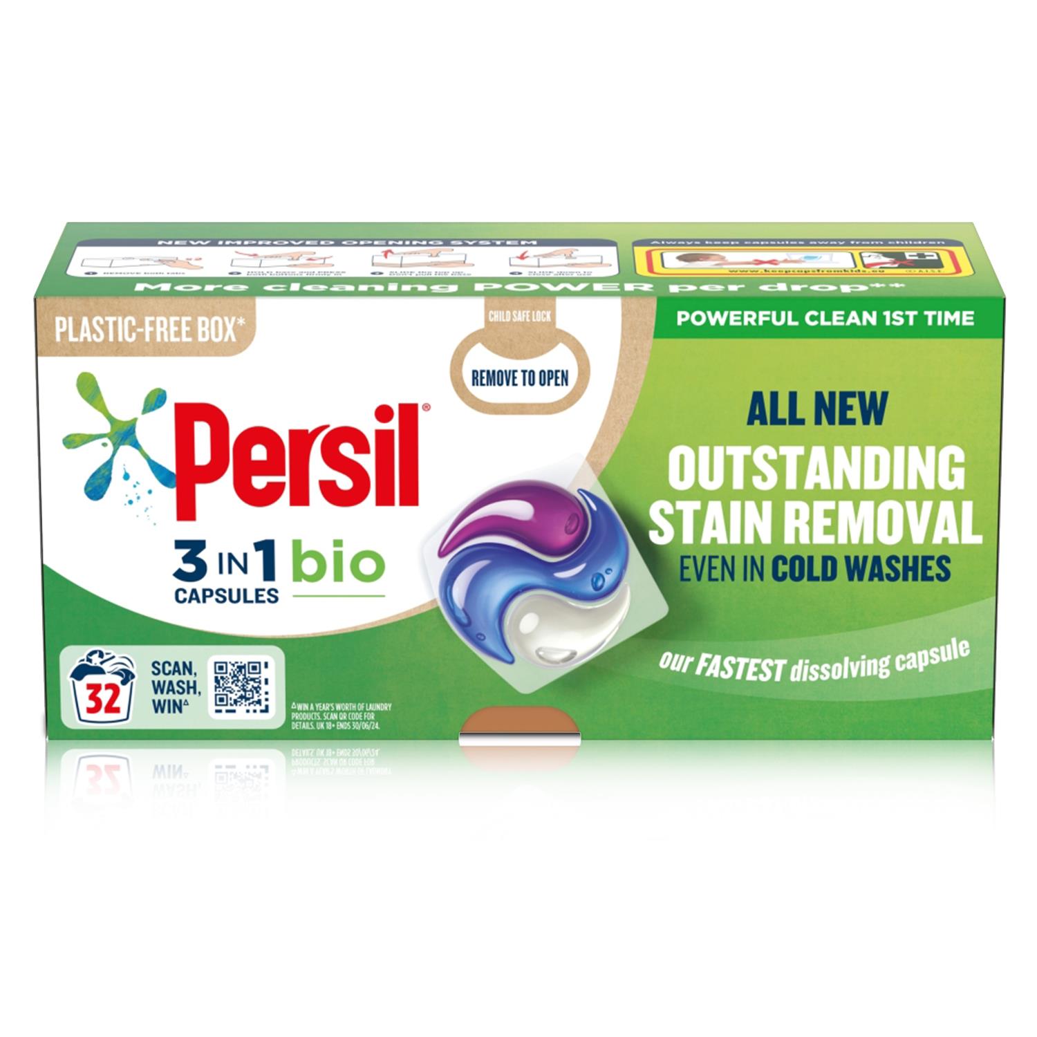 Persil 3-in-1 Washing Capsules, Colour Protect, Bio or Non-bio, 32 Washes - Picture 95 of 130