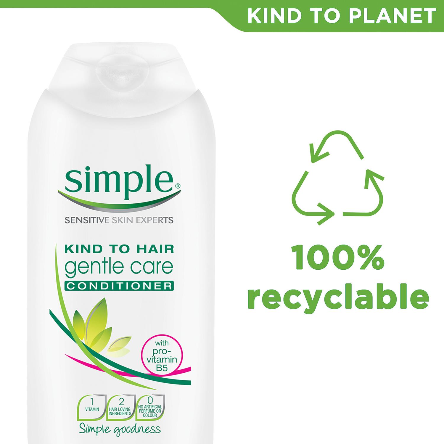 Simple Kind to Hair Gentle Care Shampoo or Conditioner, 3 or 6 Packs of 200ml - Picture 38 of 57