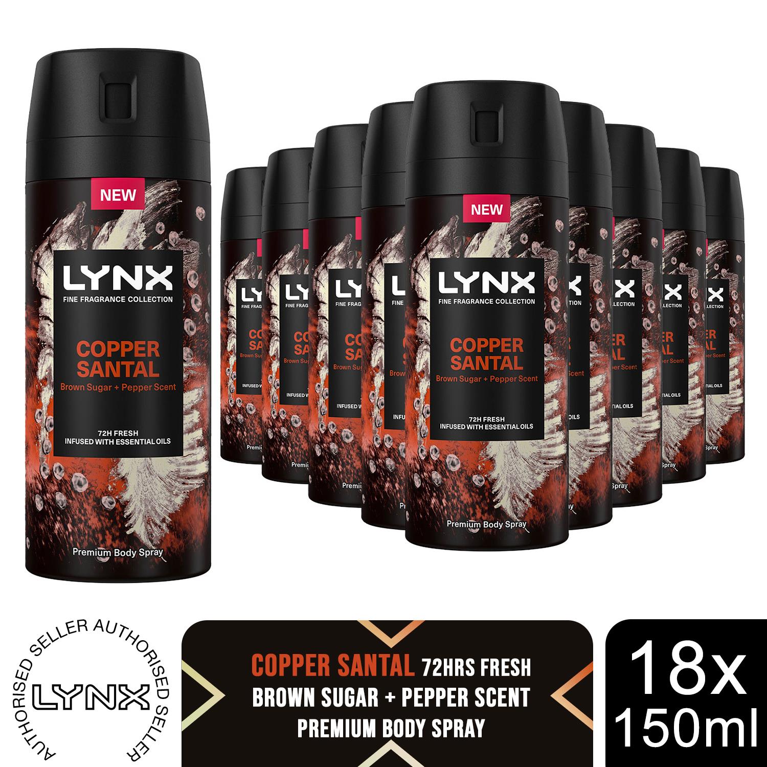 Lynx Fine Fragrance Collection 72H Fresh Premium Deodorant Body Spray, 18x 150ml - Picture 46 of 67