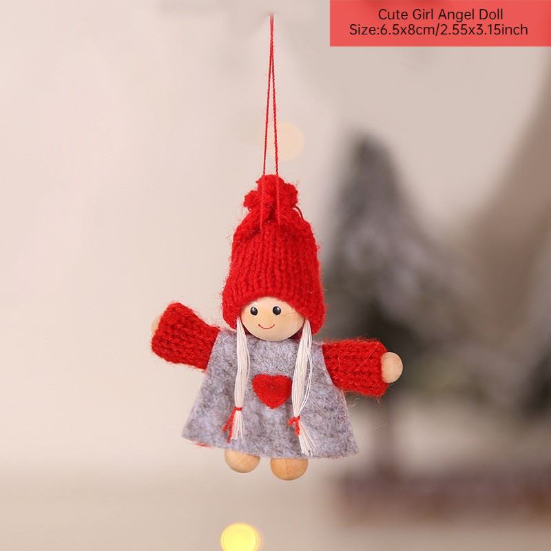 Merry Christmas 2024 Purple Angel Girl Doll Tree Pendant Decoration Noel Natal - Picture 48 of 48