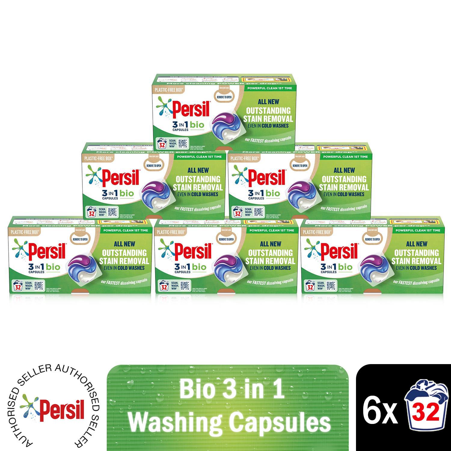 Persil 3-in-1 Washing Capsules, Colour Protect, Bio or Non-bio, 32 Washes - Picture 69 of 130