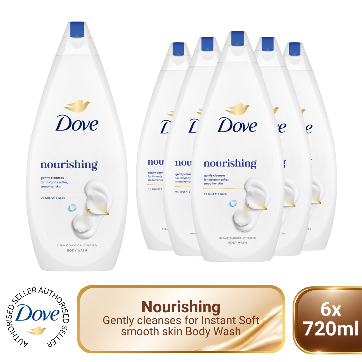 Dove Shower Gel Body Wash Nourishing Cleanser, Sulfate-Free, Vegan 720 ml - Image 10