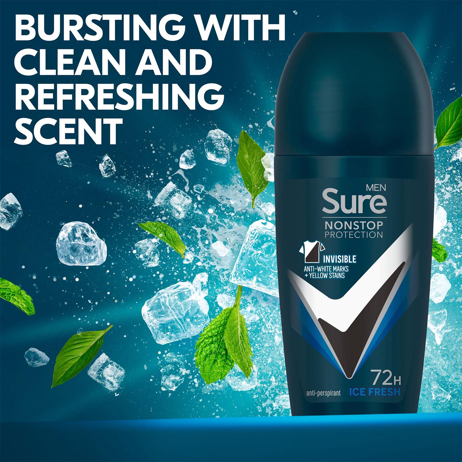 Sure Men Antiperspirant Deodorant Roll On 72H Nonstop Protection 50ml, 24 Pack - Picture 17 of 44