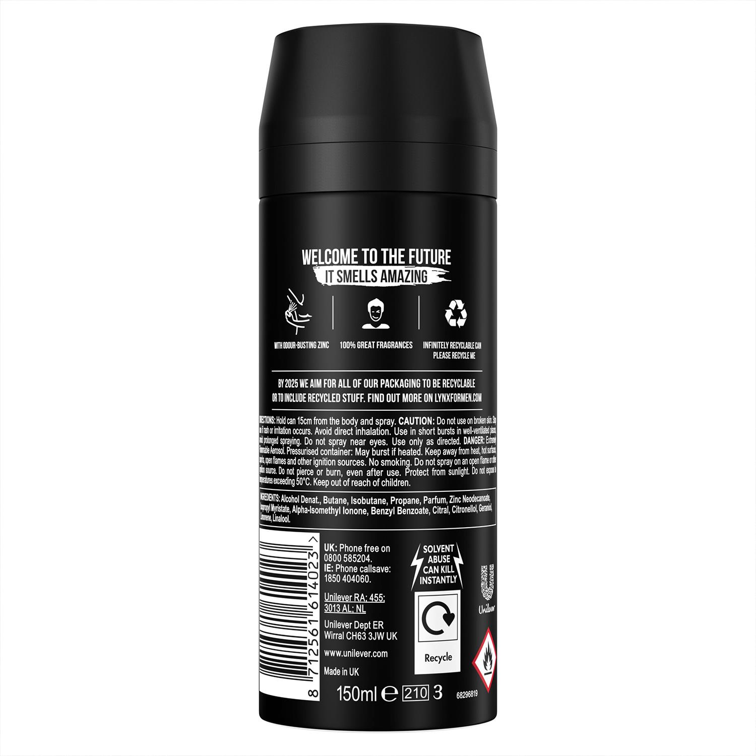 Lynx 48-Hour Odour Protection Body Spray Deodorant, 3 or 6 Pack, 150ml - Picture 119 of 185
