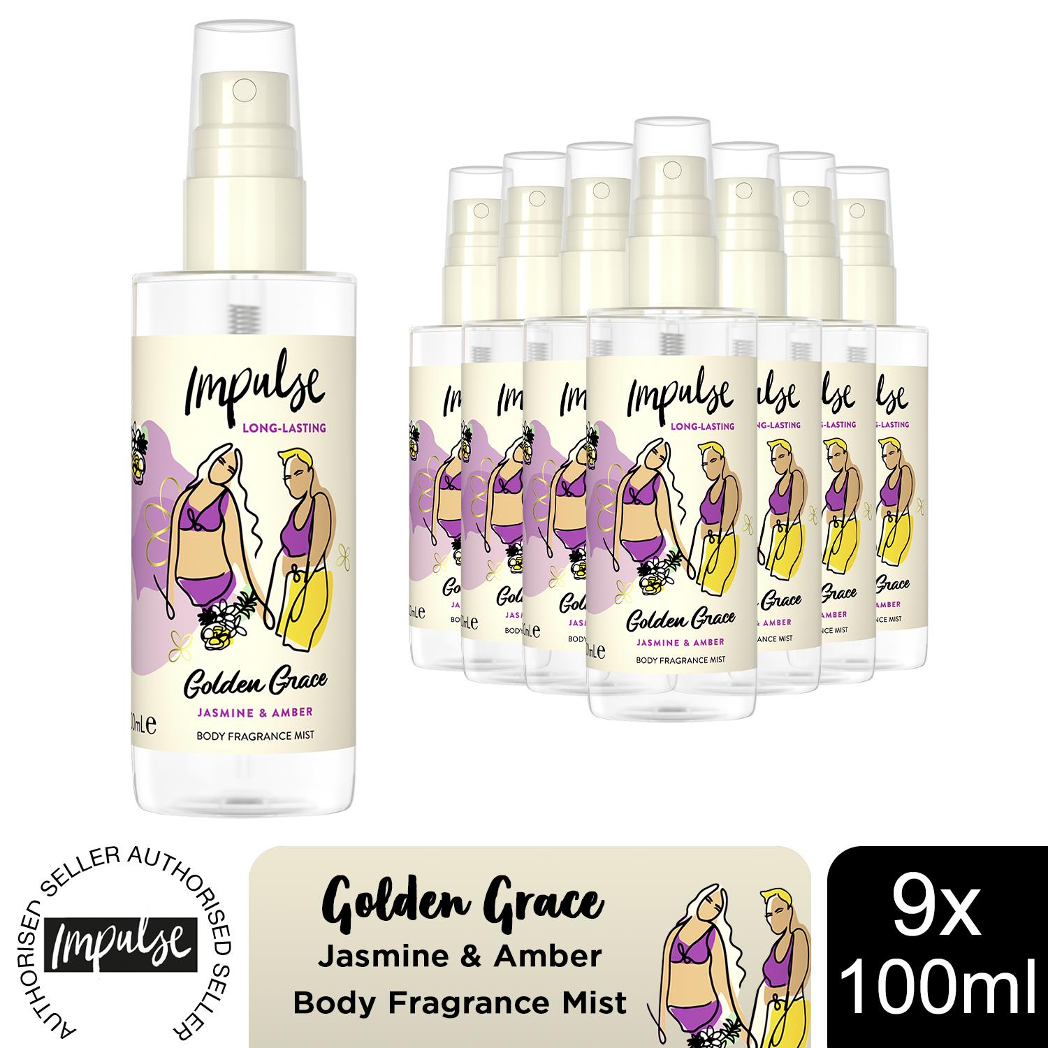 Impulse Body Mist with Long Lasting Fresh Fragrance Range for Women 9 Pack,100ml - Picture 21 of 61