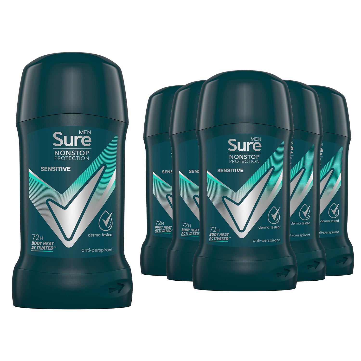 Sure Men AntiPerspirant Deodorant Stick Sensitive 72H Nonstop Protection, 50ml - Picture 43 of 98