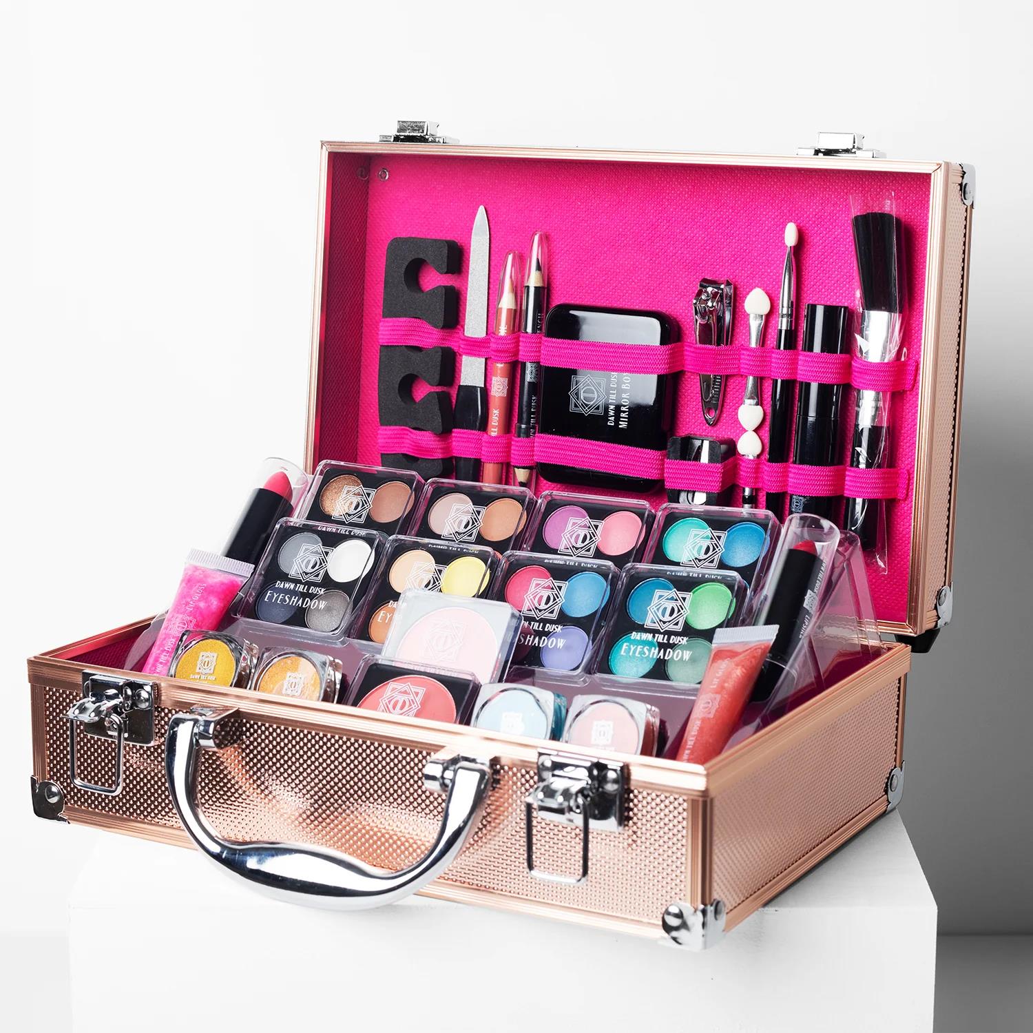 Dawn Till Dusk Make Up Large Storage Vanity Case Set Silver/RoseGold, 54pcs - Picture 14 of 26