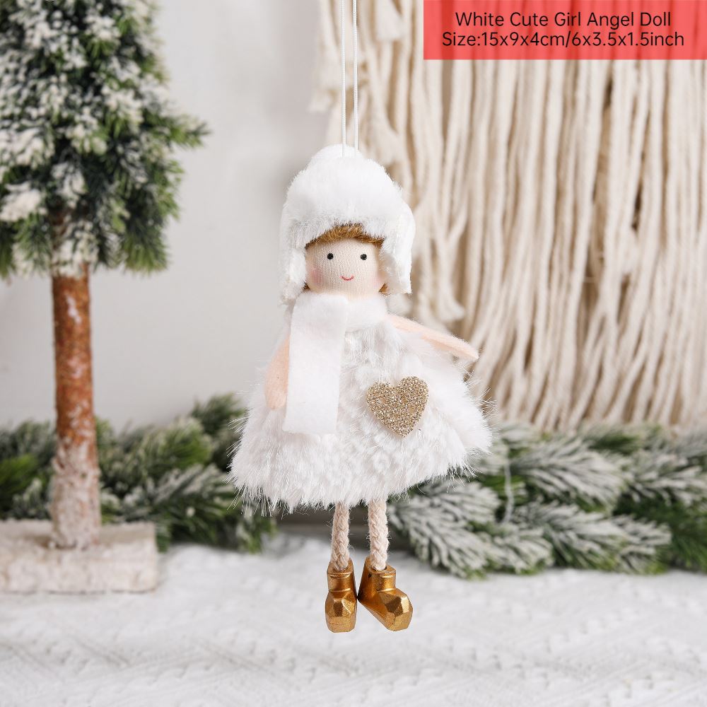 Merry Christmas 2024 Purple Angel Girl Doll Tree Pendant Decoration Noel Natal - Picture 19 of 48