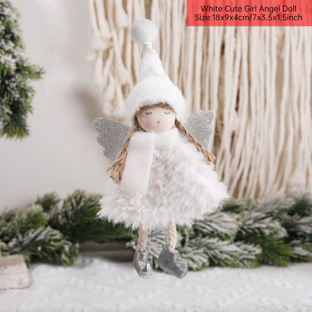 Merry Christmas 2024 Purple Angel Girl Doll Tree Pendant Decoration Noel Natal - Picture 23 of 48